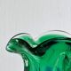 Murano style blue and green blown glass vase