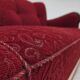 1950s, Danish 3-seater sofa, original red/beige furniture wool.