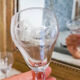 Set of 6 engraved crystal port or liqueur glasses
