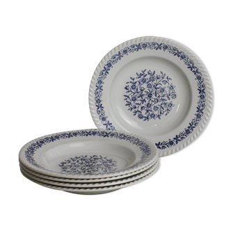 Set of 5 hollow ceramic plates