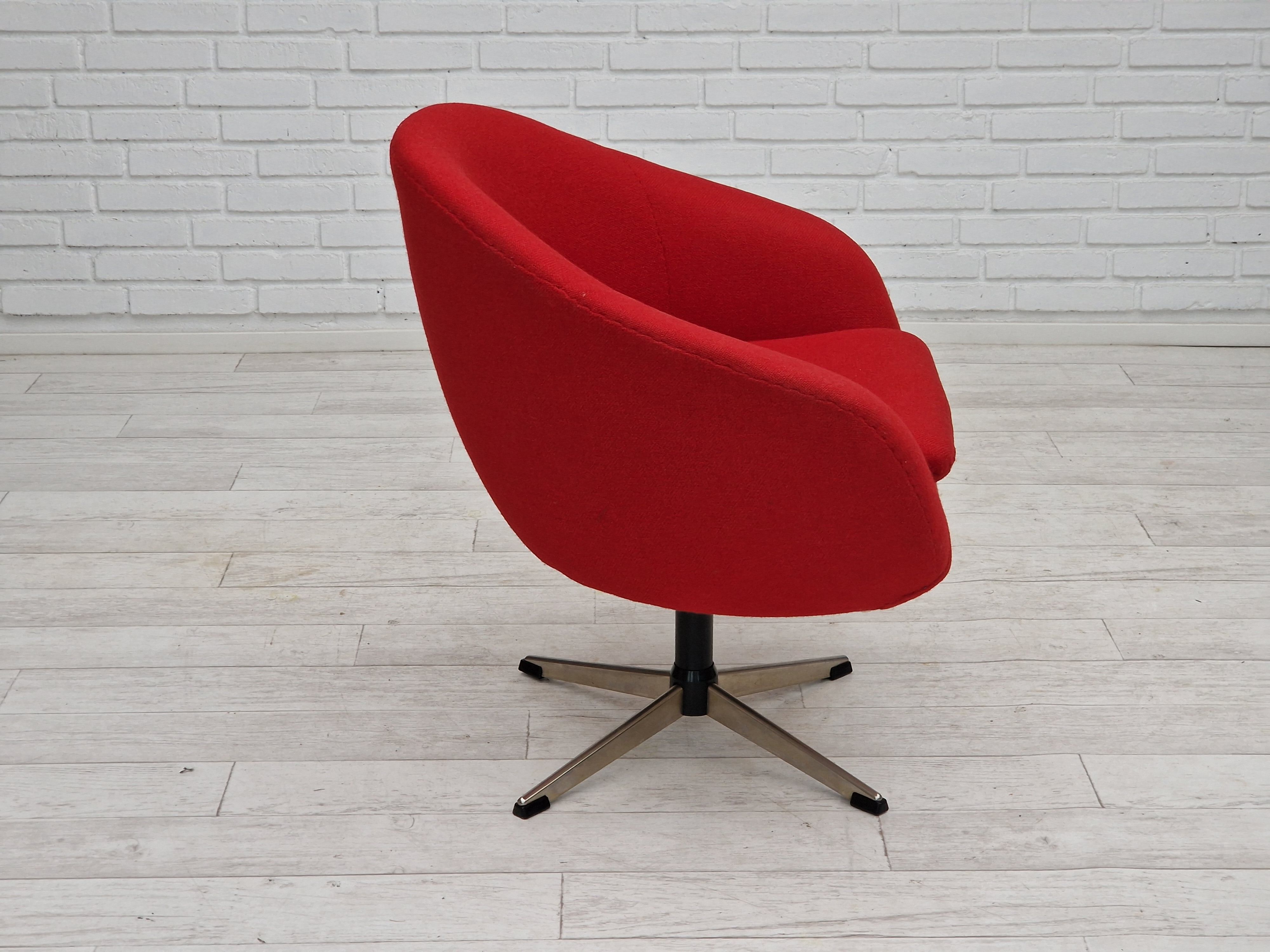 1960s, scandinavian design by Karl Eric Klote, swivel lounge chair