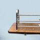 Large Art Deco wall-mounted coat rack in wood and chrome metal with mirror