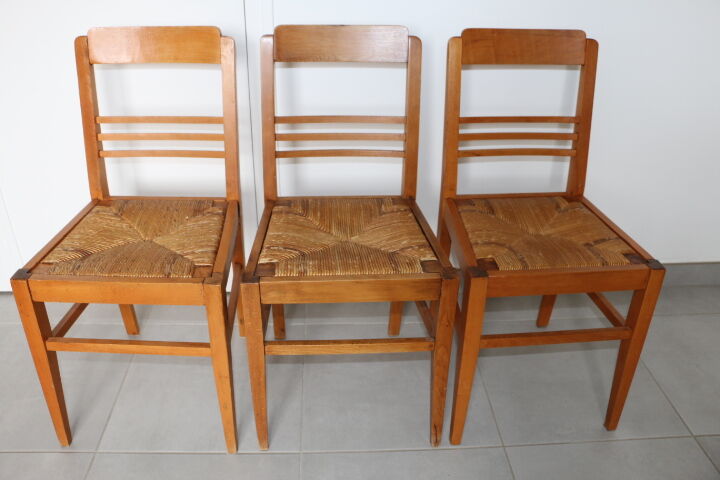 6 seated beech chairs mulched