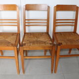 6 seated beech chairs mulched