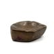 Luxury fossil brown marble ashtray bowl, France 1970s