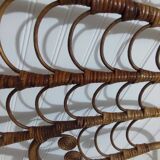 Vintage rattan “Peacock” headboard