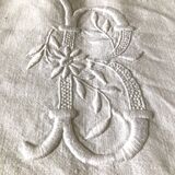 Old embroidered cloth, monograms and lace