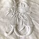 Old embroidered cloth, monograms and lace