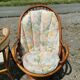 Rattan garden furniture, table, chairs and armchairs