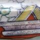 Plat en faience décor japonisant