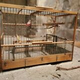 Cage à oiseaux en bois