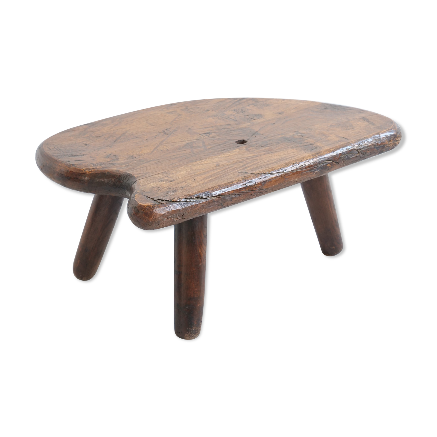 Wooden free-form coffee table