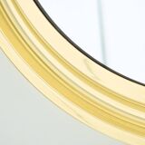 Round brass mirror by Sergio Mazza for Artemide 1960s