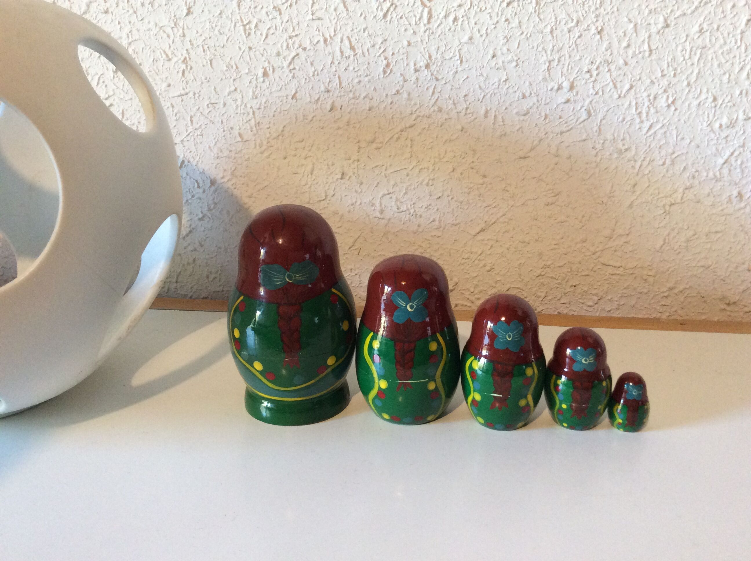Vintage blue vintage vintage Russian Matriochkas dolls