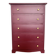 Chest of drawers with 5 drawers in black cherry.