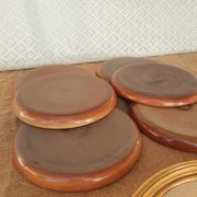 Set of 6 dessert plates in Montgolfier France vintage manufacture