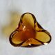 Murano style amber glass ashtray