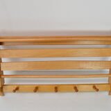 Mid-century wall folding  hanger and shelf, 1960's.