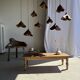 Small suspension in organic teak hat D30 H20