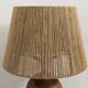 Lampe XXL en grès vernissé et corde de jute vers 1960