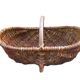 Old large Burgundy wicker basket