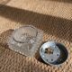 Wall lamp or ceiling lamp in transparent molded glass 1970 square