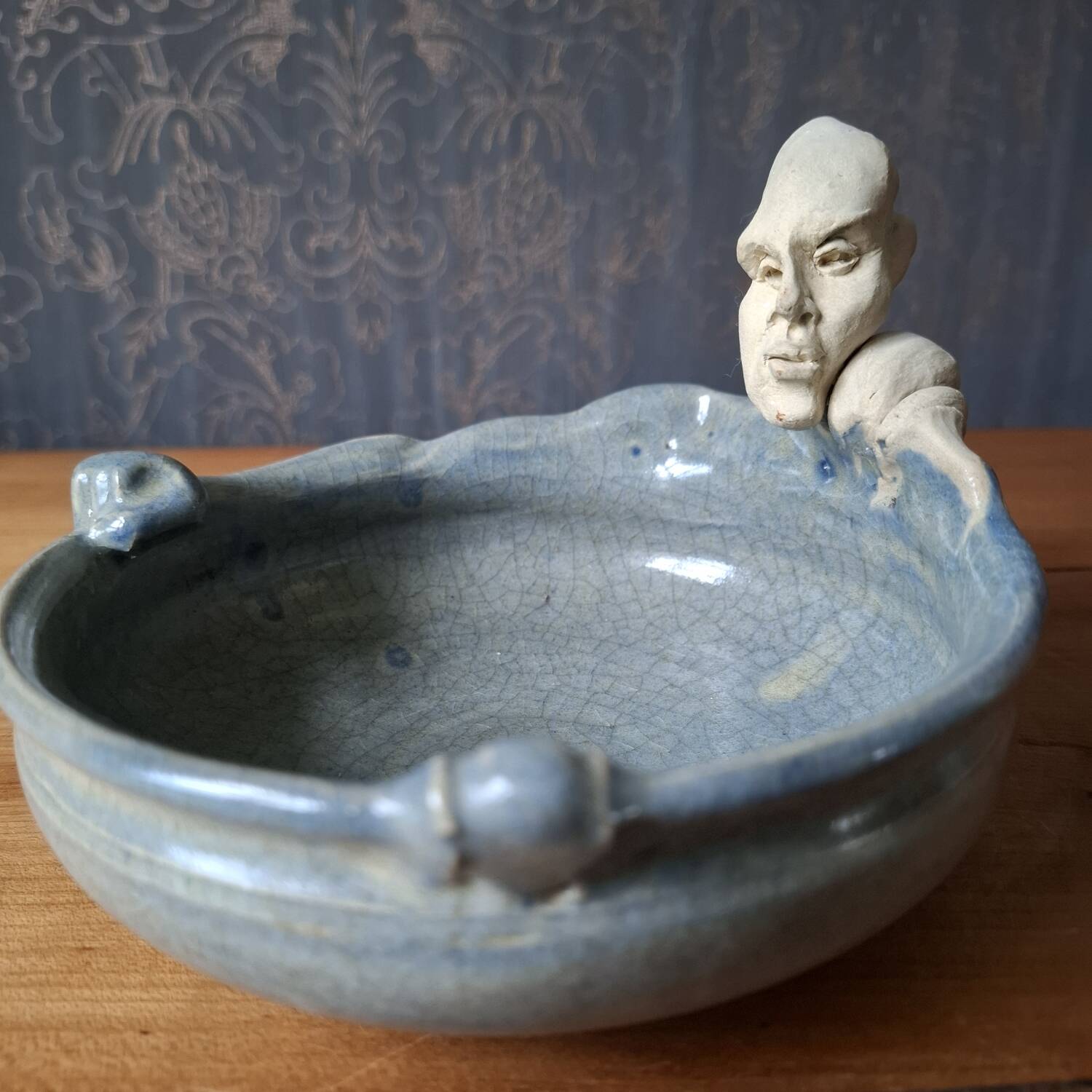 Bernard Sellier 20th century ceramic anthropomorphic pocket emptier