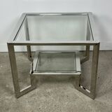 Chrome and glass coffee table / end table