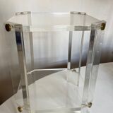 Side table in plexiglas Hollywood Regency 1980