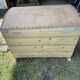 Raw wooden chest with a secret drawer
