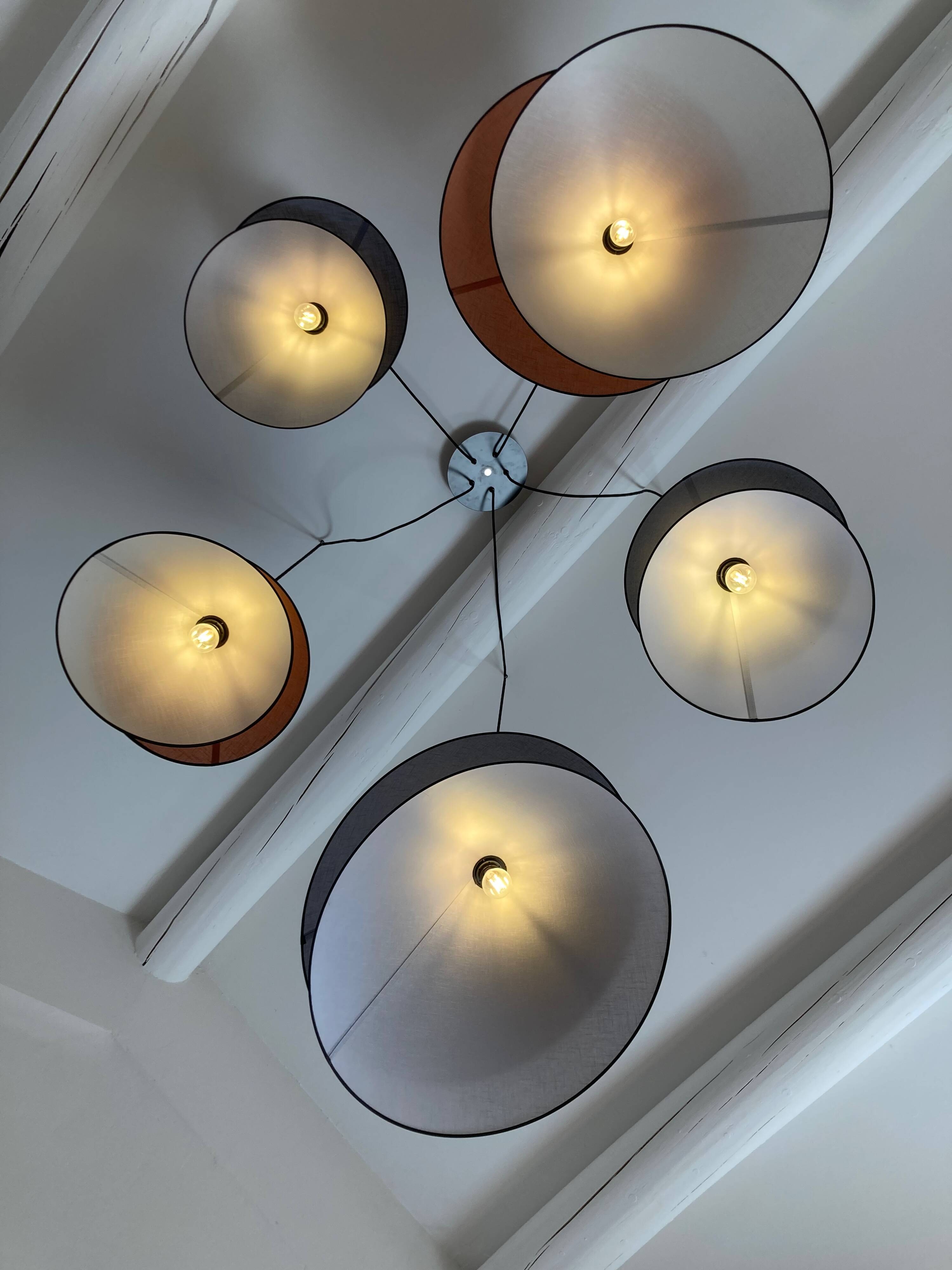 Suspension kimono - 5 lampshades