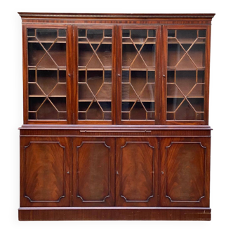 English display cabinet with 4 doors in mahogany, 1960.