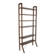 Danish freestanding wall rack with brass accents, 1960s