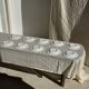 Set of 10 small dessert plates in Italian ceramic Total rim b