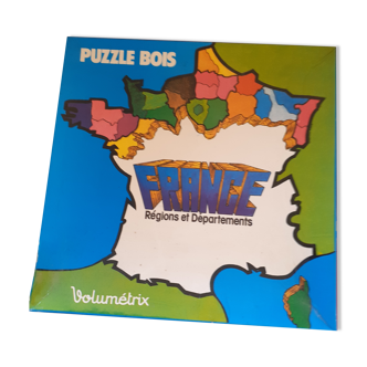Puzzle ancien en bois la France de chez Volumétrix