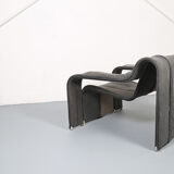 Danish design KEBE steeltube graphic upholstered lounge chair
