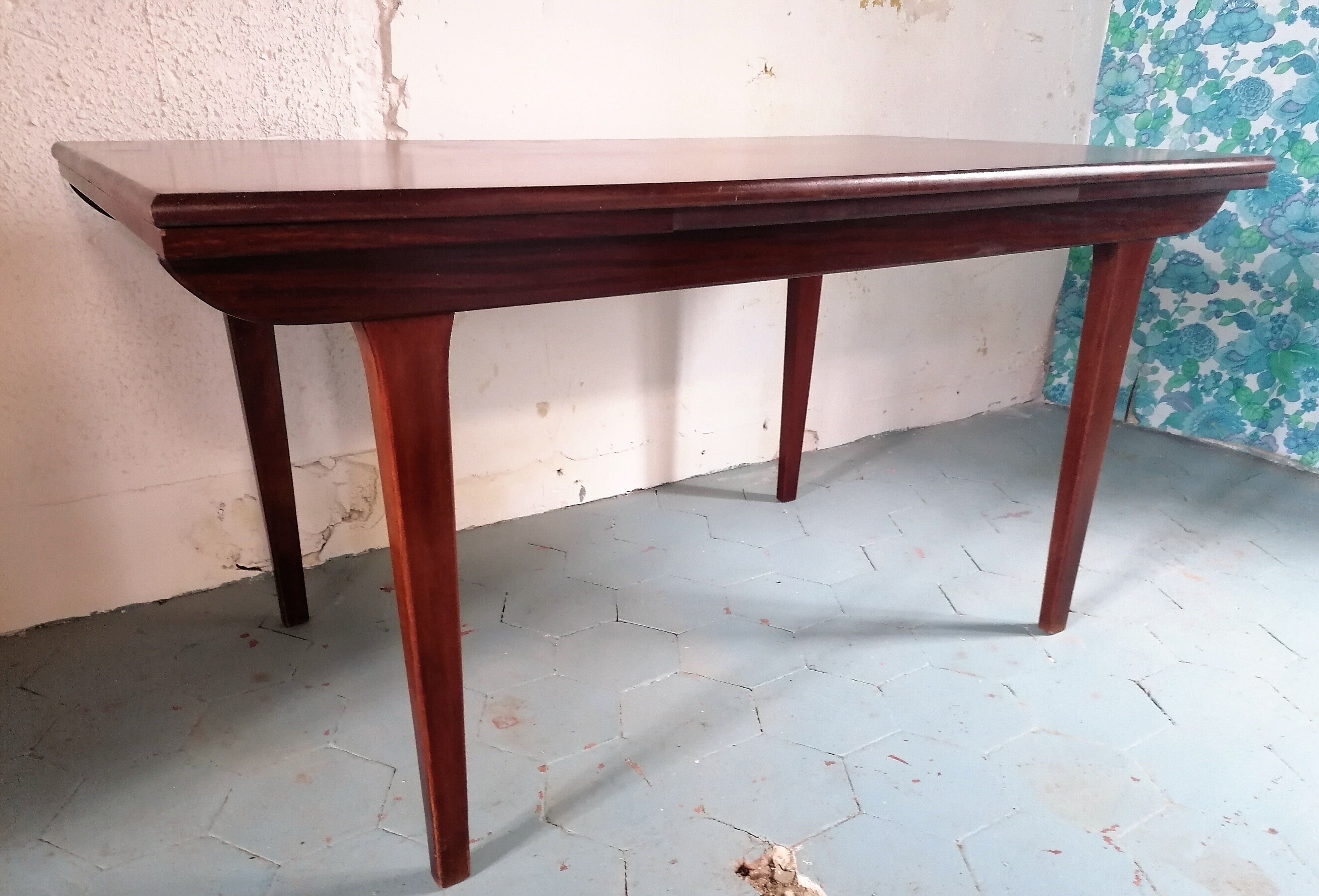 Table teck avec rallonges