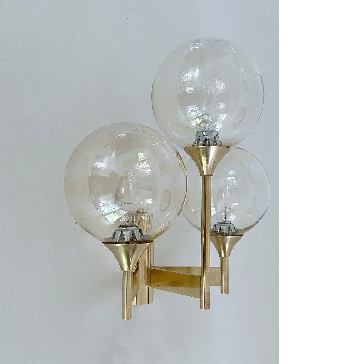 Large vintage glass sconce from Sciolari