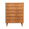 Danish chest of 6 drawers in oak