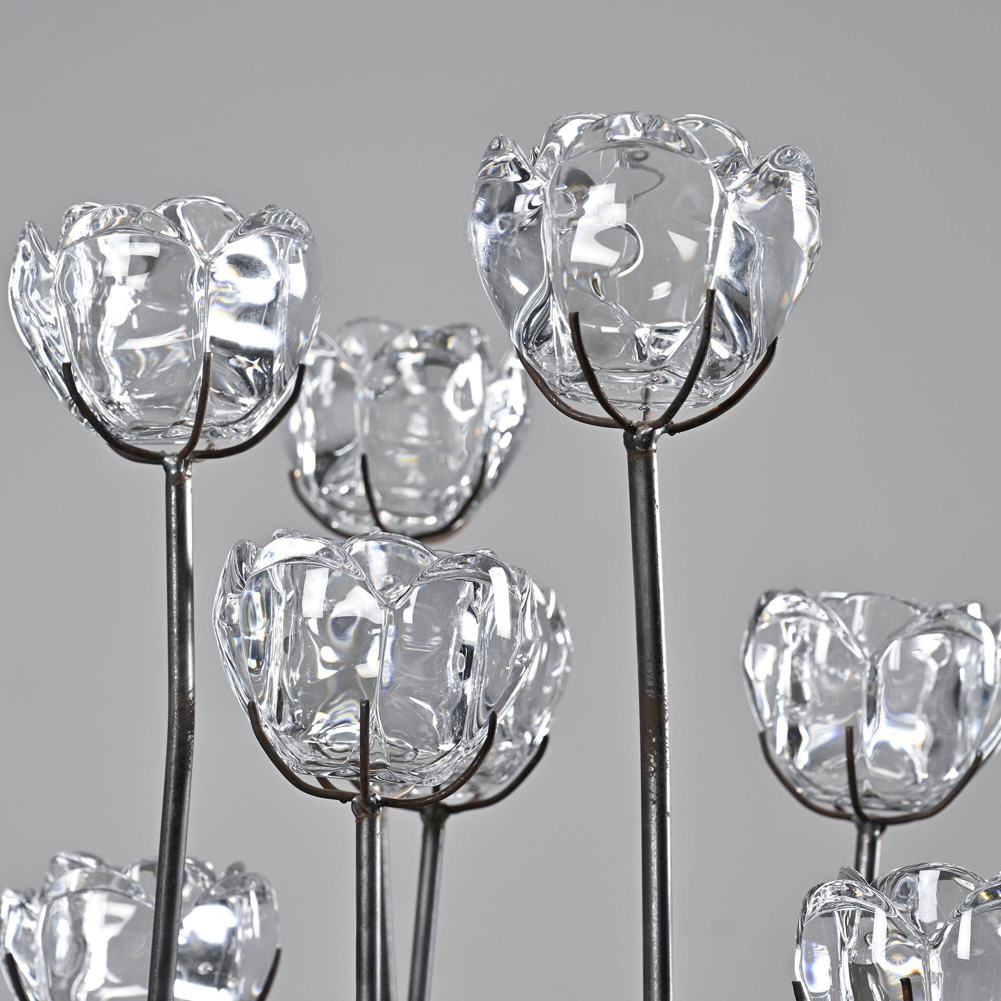 Sculptural floral lamp by Royal Copenhagen, Denmark, circa 1960.