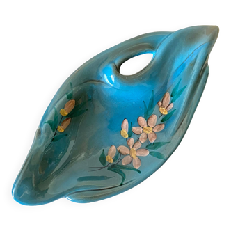 Flowery vallauris dish, 60s-70s