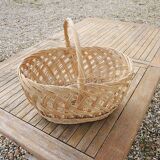 Old woven light wicker basket