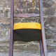 Pair of Louis Philippe chairs, wood and yellow ochre velvet, vintage, 60s