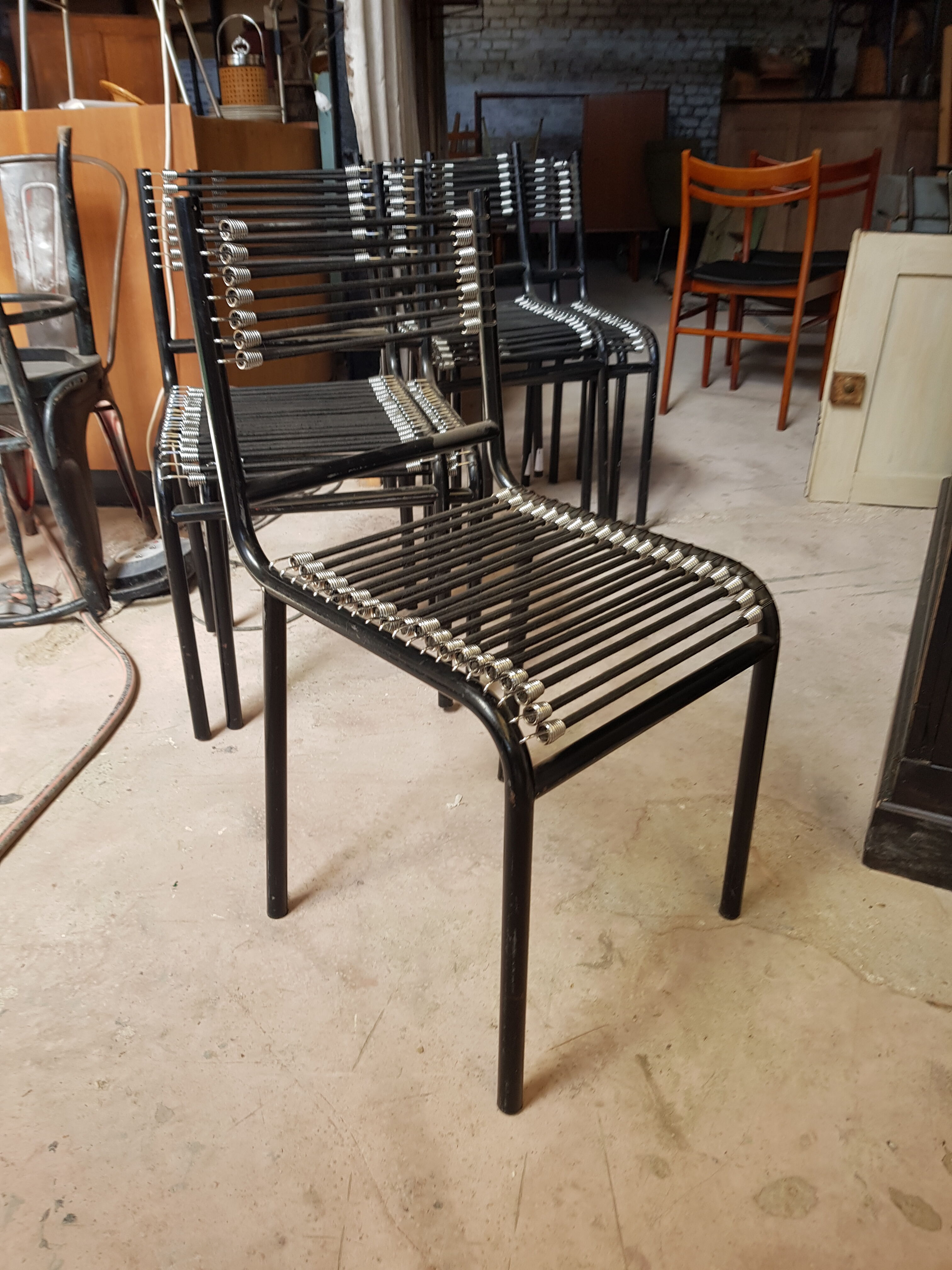 6 chairs "Sandow" René Herbst