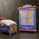 Tyrolean miniature wardrobe and bed set