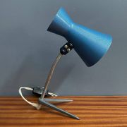 Blue metal desk lamp 1960s