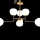 Opaline Glass Sputnik Chandelier with 7 Lights