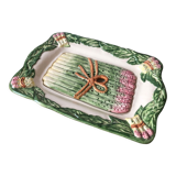 Asparagus dish with integrated drainer