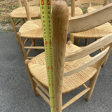 Set of 6 straw chairs