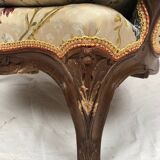 Corner armchair in carved beech, stamped jean avisse, 18th century